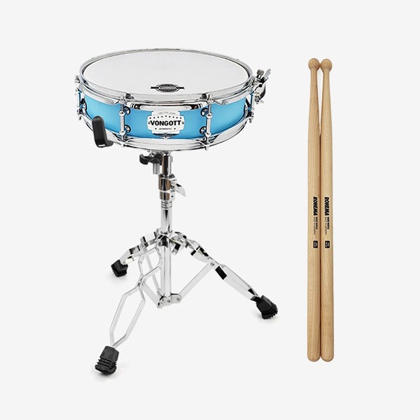 (Scheduled for customs clearance at the end of May 24) Drummer Essential Item PRO 3 Types P4S3K German-made ROHEMA Pad Stick VONGOTT RSP1435 Piccolosnare Professional Pad SS125 Snare Stand Configuration 030874