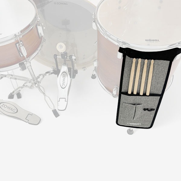 Hang it on the floor tom and play comfortably. VONGOT EZ100 Stick Holder 005280